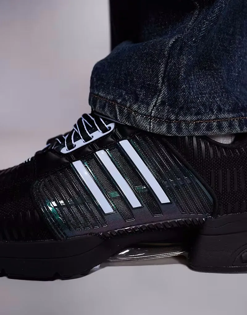 Кроссовки Adidas Originals Climacool переливающегося черного цвета — фото 4