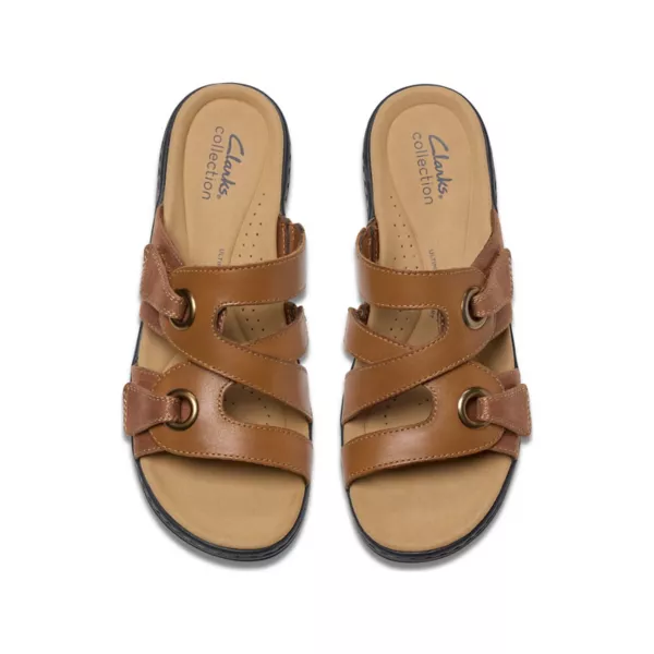 Женские босоножки на танкетке Merliah2 Clarks, цвет tan leather — фото 4