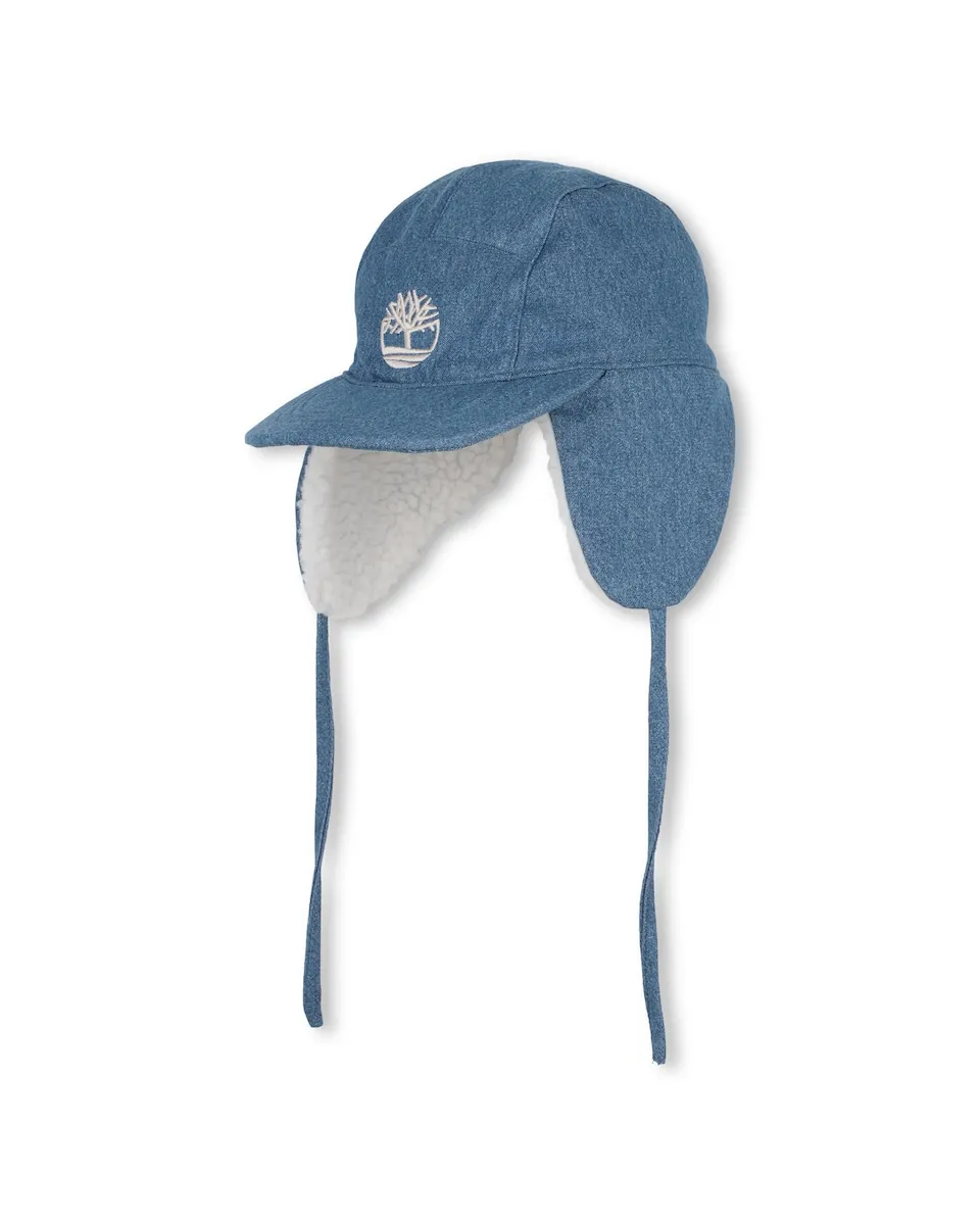 

Русская детская шапочка для мальчика синего цвета из хлопка Timberland