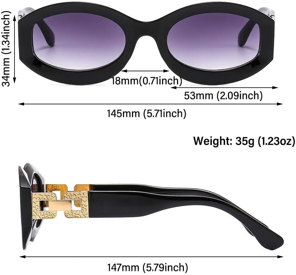 

Винтажные овальные солнцезащитные очки для женщин, модные солнцезащитные очки с металлической цепочкой, элегантные очки для активного отдыха и велоспорта WNCKSQ, C5