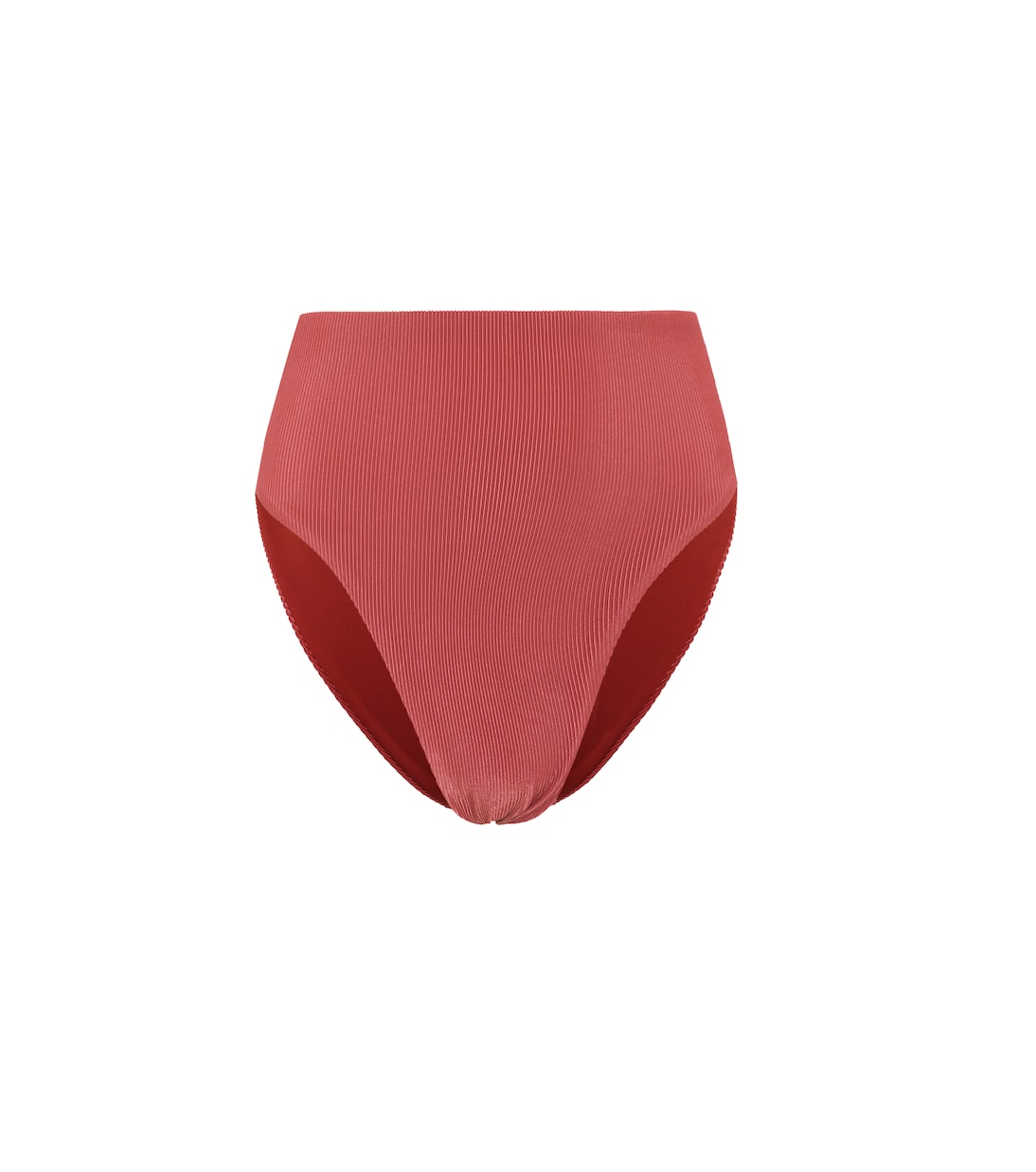 

Плавки бикини с высокой посадкой и наклонным лифом Jade Swim, Ribbed Red