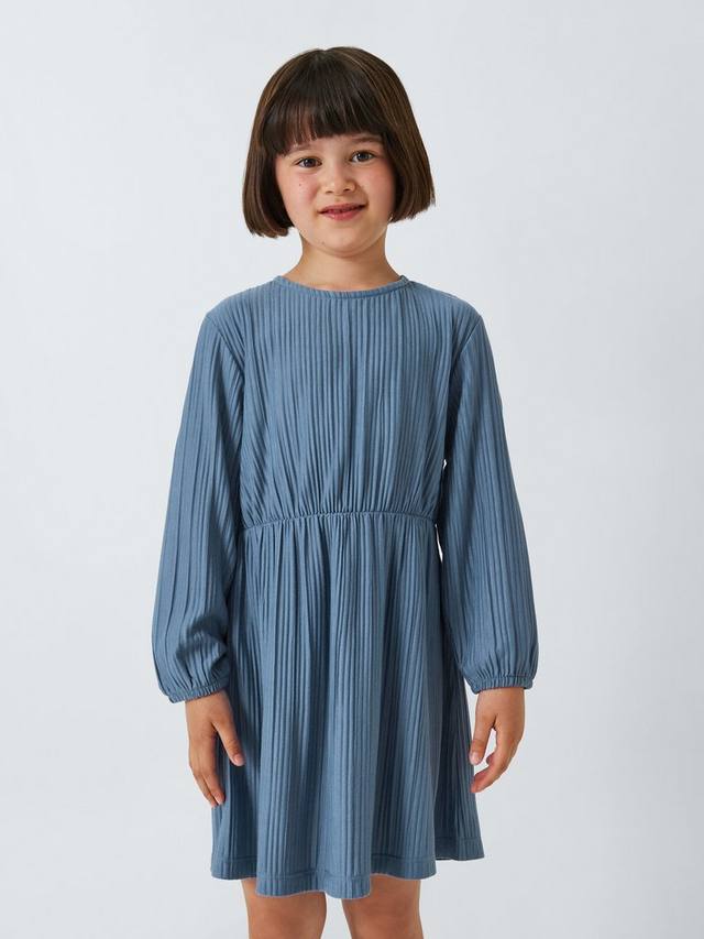 

Детское платье плиссе John Lewis ANYDAY, Blue