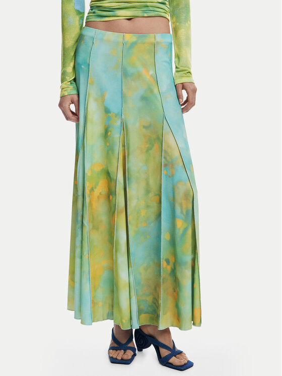 

Макси-юбка regular fit Desvanecer 25WWFK06 Desigual, зелёный