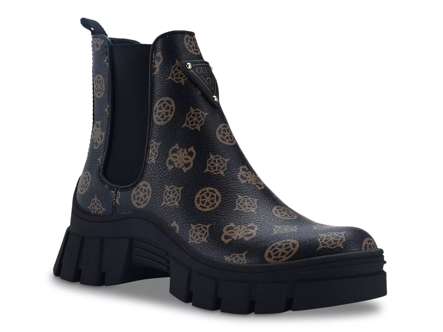 Ботинки Guess Hestia Boot, Black/Brown Logo Print