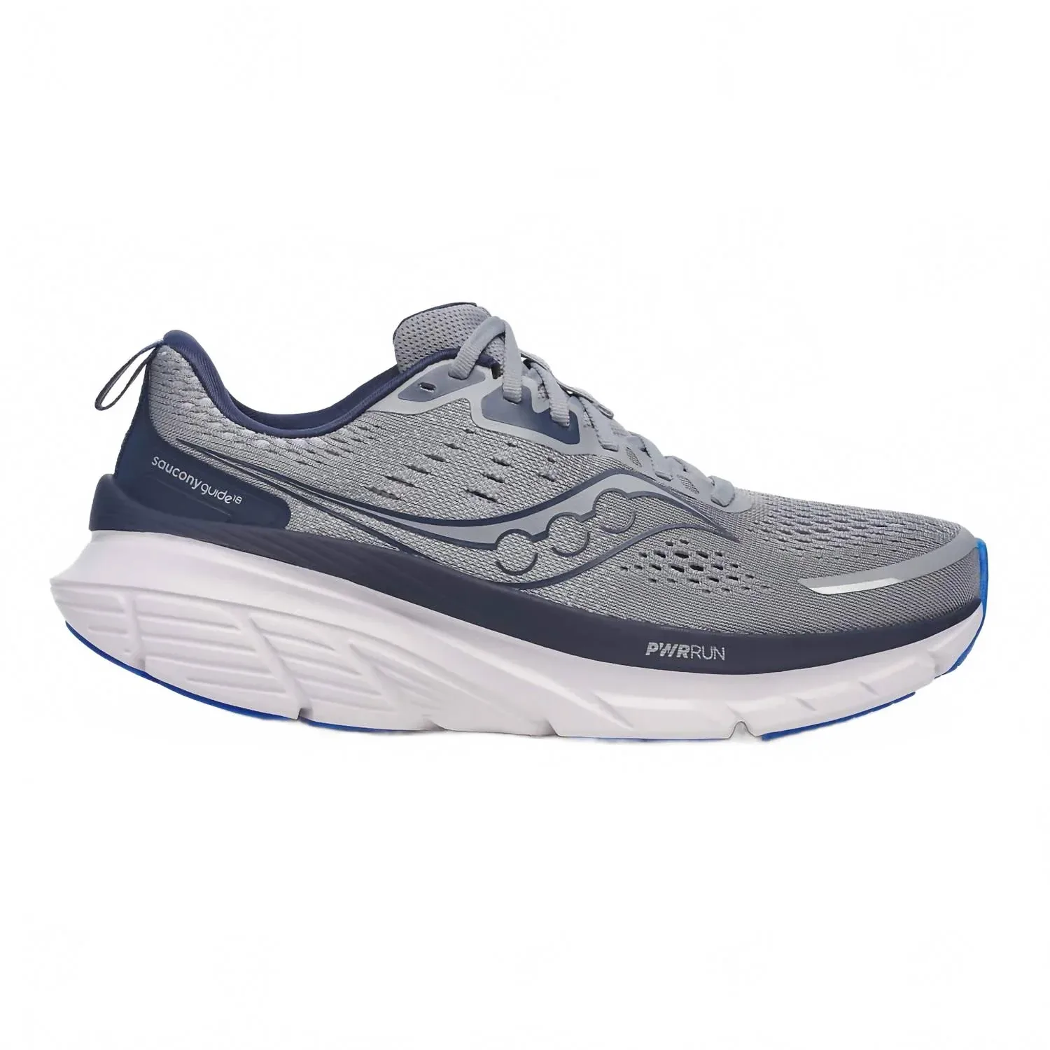 Мужские беговые кроссовки Guide 18 серо-синего цвета Saucony