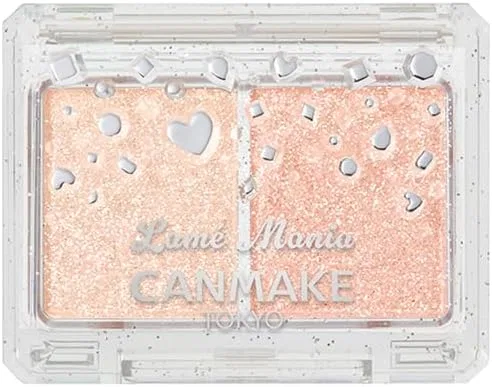Тени для век Canmake Lame Mania Powder Eyeshadow 01 Apricot Puree