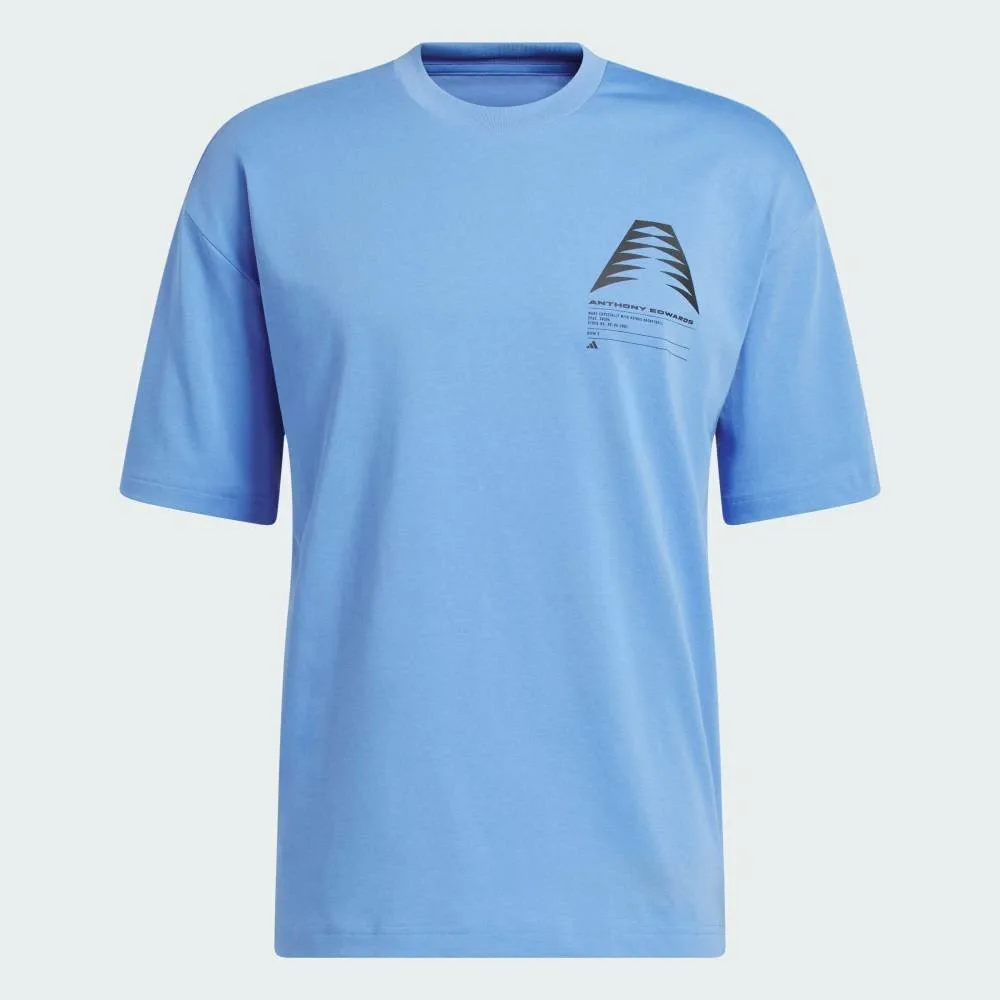 Футболка Anthony Edwards GFX Schematic Adidas, blue — фото 4