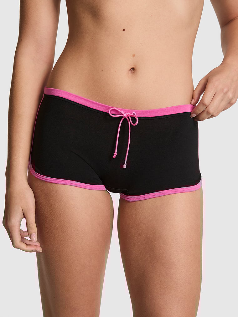 

Хлопковые трусики-шорты для общежития Pink, black pink graphic butt hit