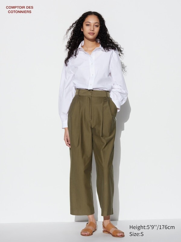 

Брюки-Карго из саржевого джерси Uniqlo, зеленый