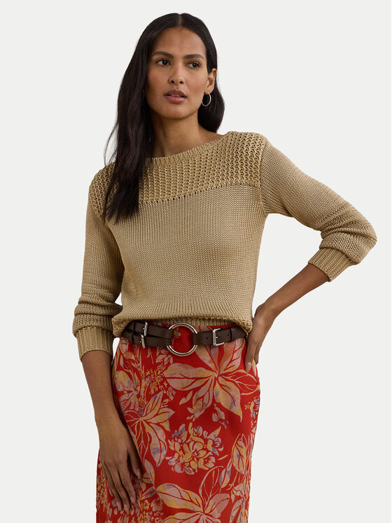 

Свитер relaxed fit 200909317005 Lauren Ralph Lauren, бежевый