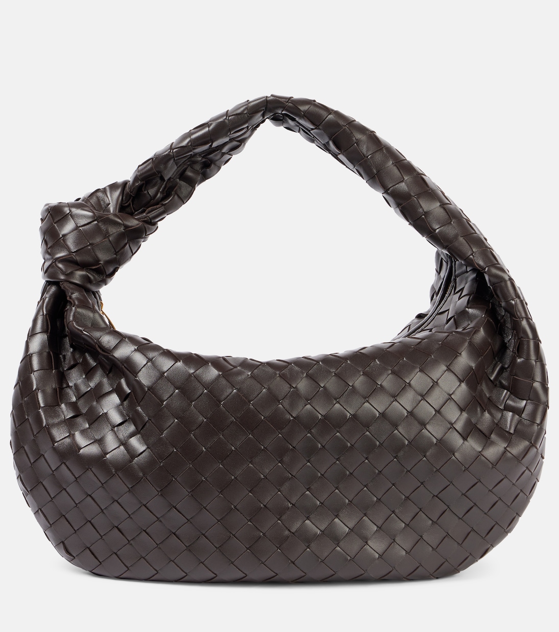 

Сумка-тоут Jodie из кожи Intrecciato Bottega Veneta, Fondente-Gold