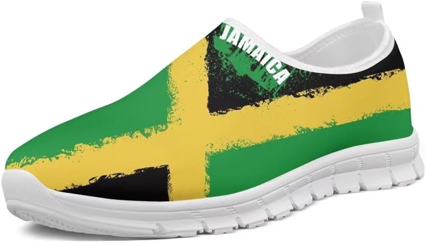 

Мужские и женские кроссовки Forchrinse Blue Dolphin с эффектом тай-дай, для ходьбы, слипоны, лоферы, спортивные легкие кроссовки для путешествий, Jamaican Flag