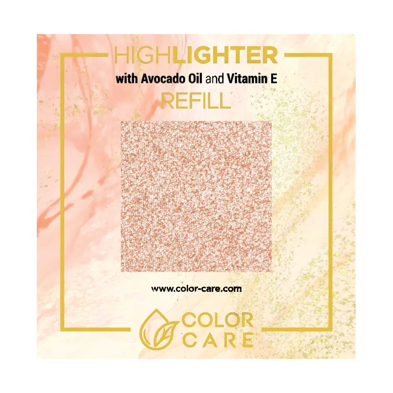 

Веганский хайлайтер - сменный блок - Color Care Rose Gold, 8 гр