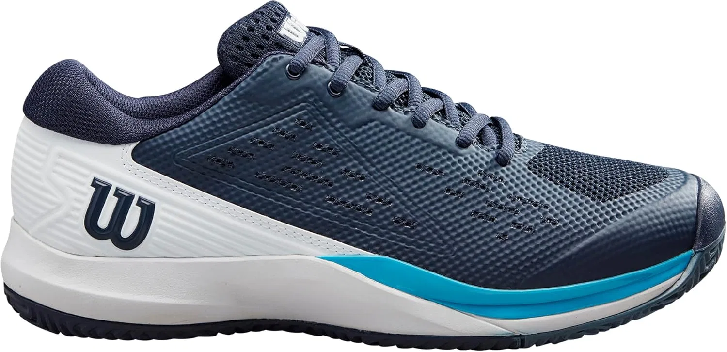 Мужские теннисные кроссовки Wilson Rush Pro Ace, Navy Blazer White Blue Atoll