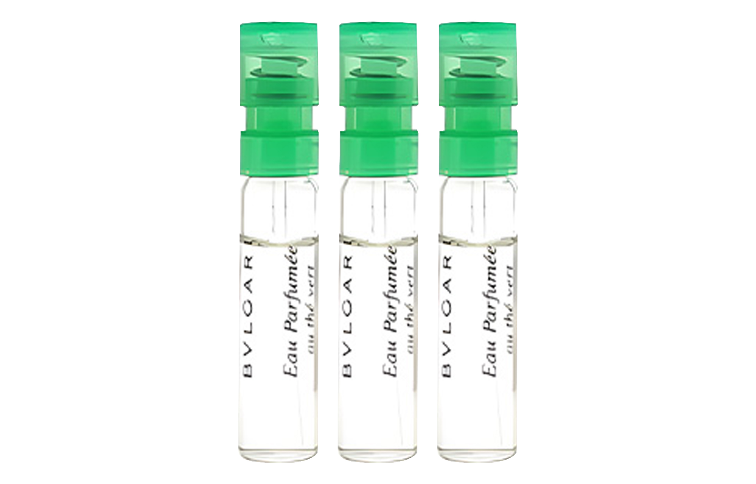 

BVLGARI Набор пробников парфюма Green Tea, три флакона Eau De Cologne по 1,5 мл