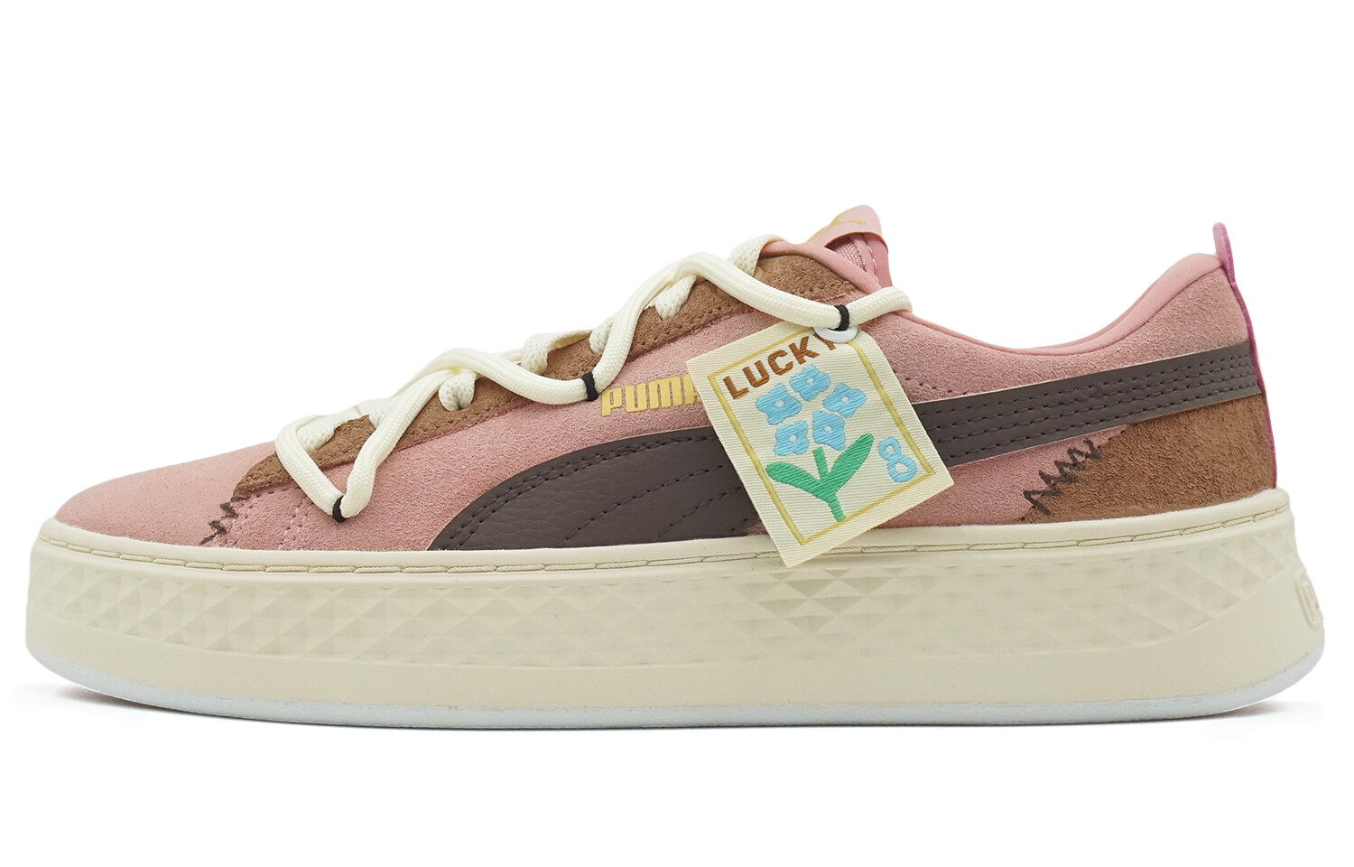 

Кроссовки Puma Platform Skateboarding Shoes Women's Low-top Pink/white/brown, розовый