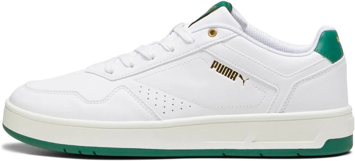 Кроссовки PUMA Erwachsene Court Classic, White Vine Gold Green