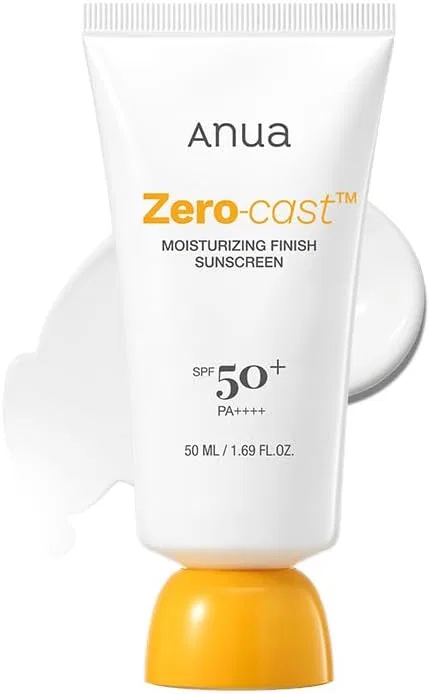 Солнцезащитный крем для лица ANUA ZERO-CAST Moisturizing Sunscreen SPF50+ PA+++, 50 мл