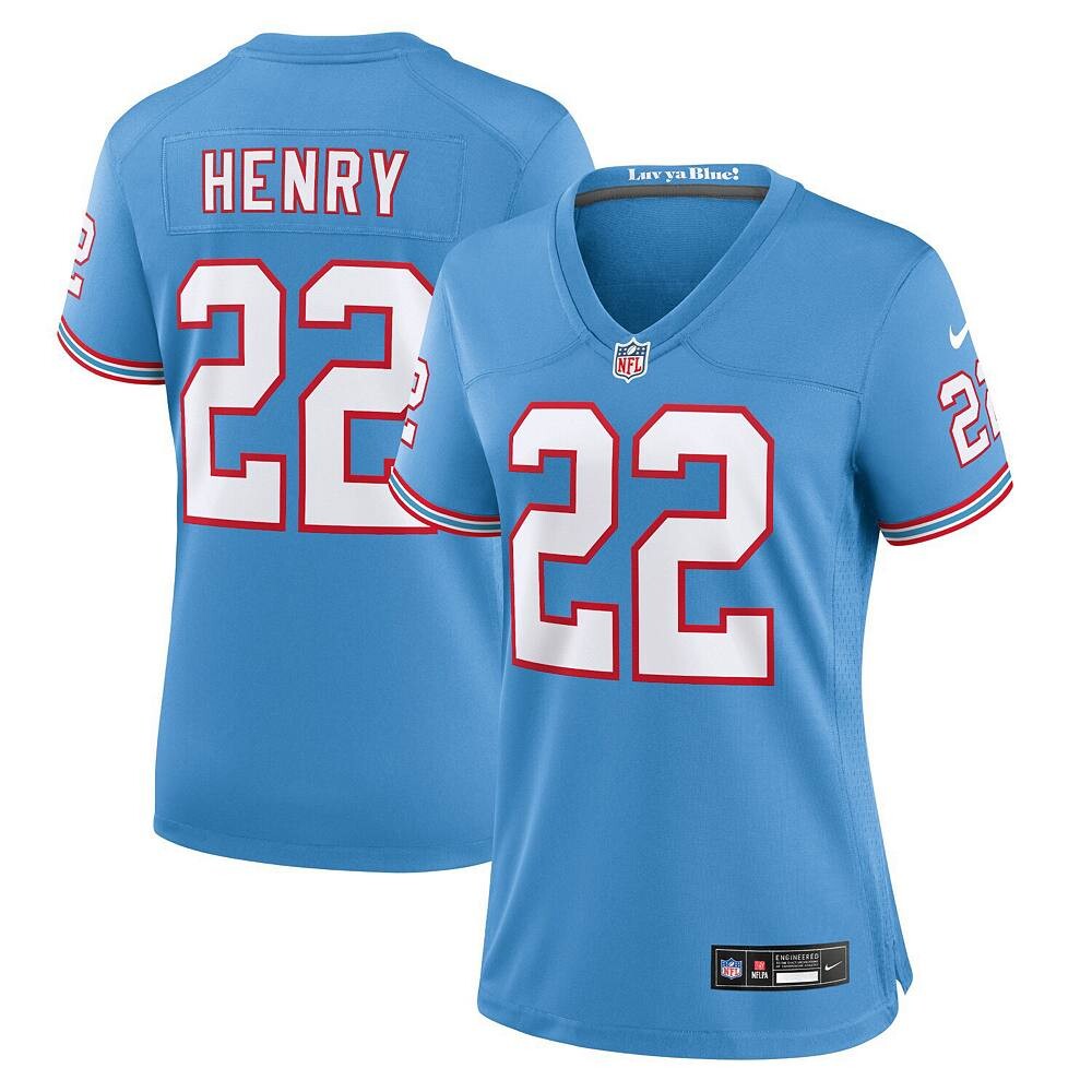 

Женская голубая майка Nike Derrick Генри Tennessee Titans Player, цвет Ttn Light