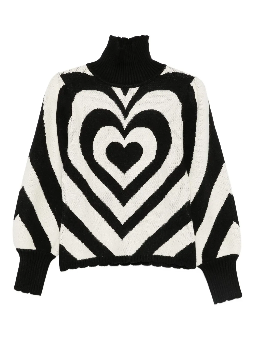 

Свитер с сердцем Farm Rio, черный