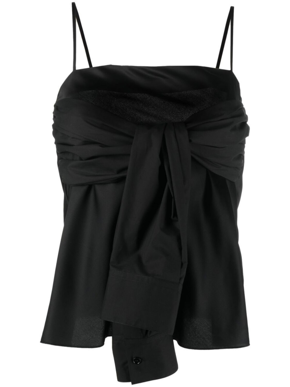 

Топ на бретелях с завязками MM6 Maison Margiela, черный