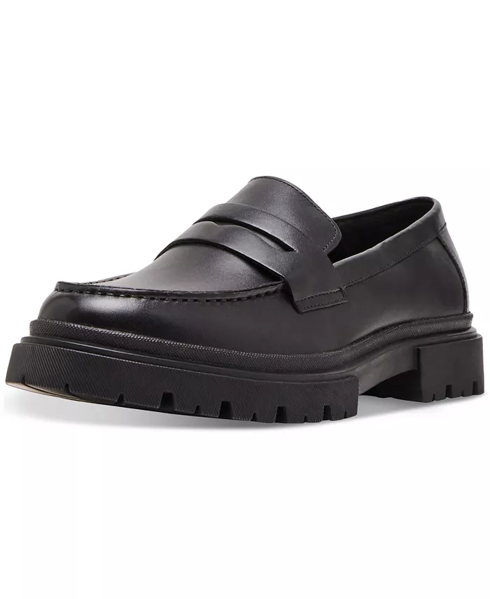 Мужские пенни-лоферы Akkron на массивной подошве из кожи Steve Madden, черный — фото 2