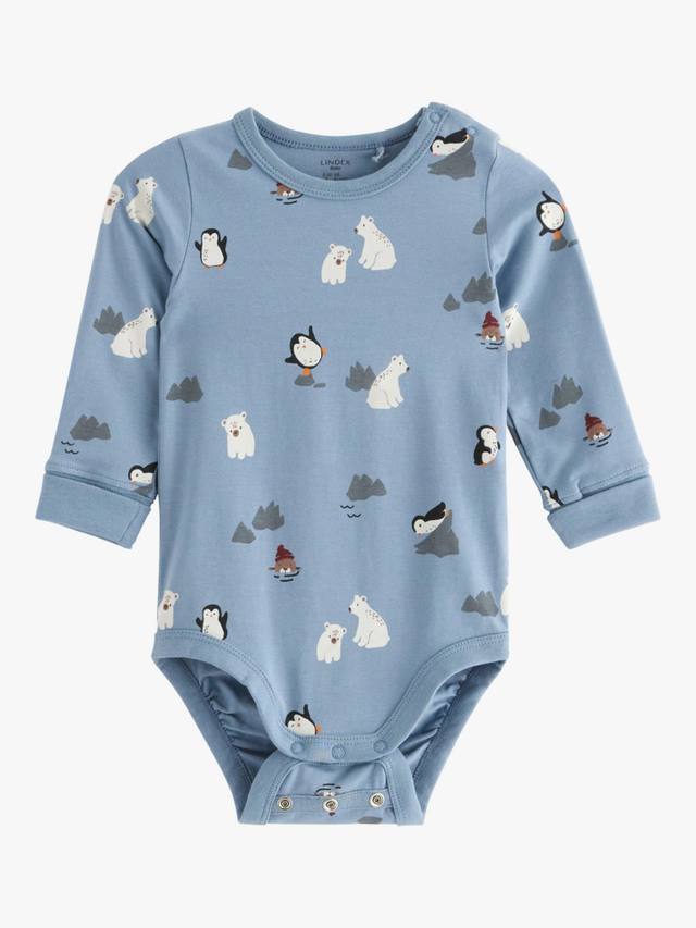 

Детское арктическое боди Lindex, цвет Light Dusty Blue