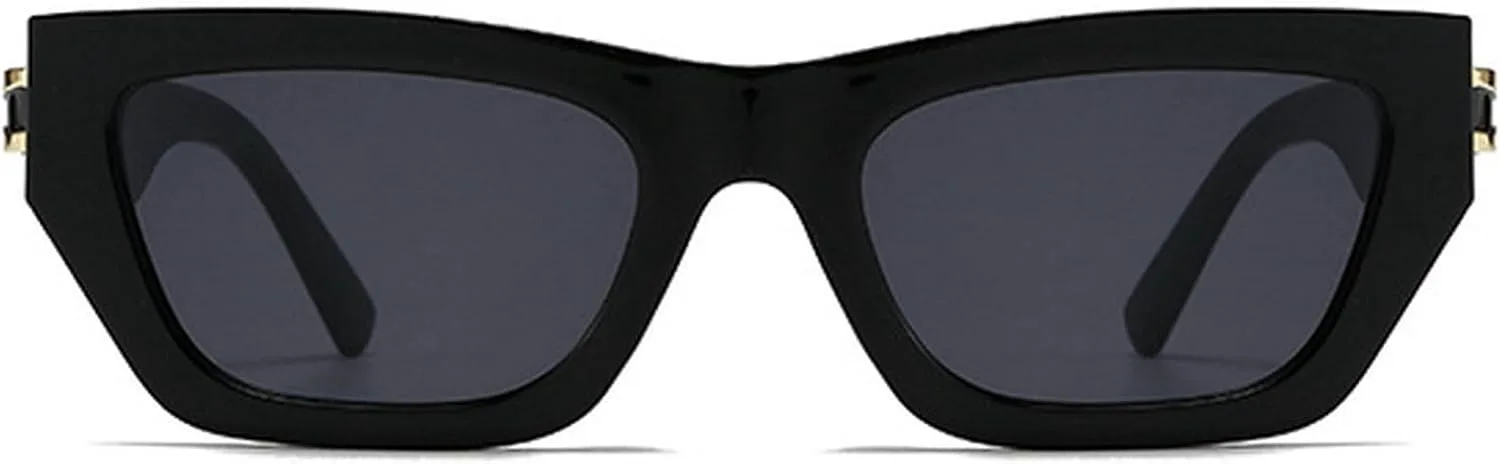 

Ретро-солнцезащитные очки «кошачий глаз» для женщин, модные квадратные солнцезащитные очки для вождения, очки с защитой от УФ-излучения UV400 mincl, Black