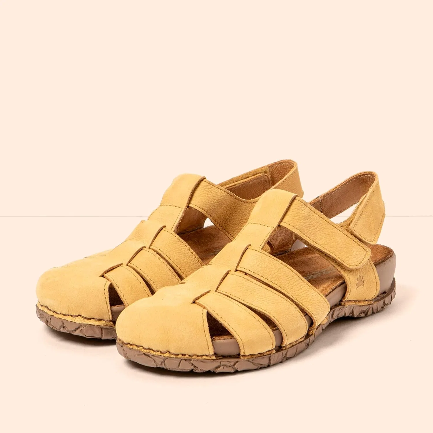 Сандалии El Naturalista Unisex N5862 Tabernas на плоской платформе, медовый — фото 4