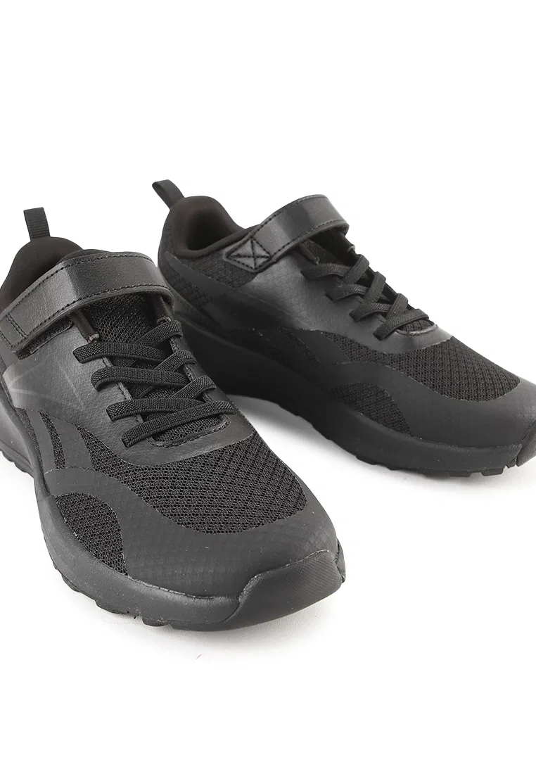 Кроссовки детские спортивные, шнуровка и липучка, Energen Run Elastic Lace & Top Strap, Energen Reebok, черный/серый — фото 2