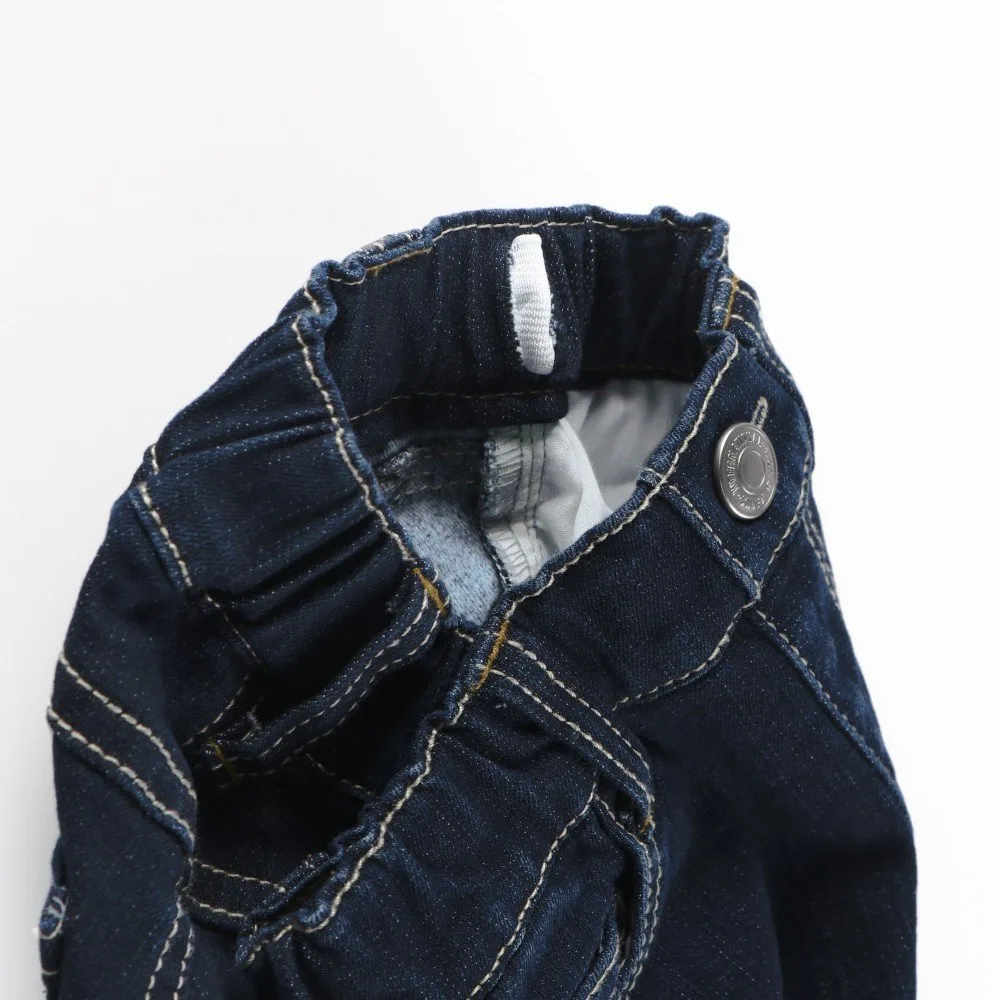Джинсовые длинные брюки премиум-класса на флисовой подкладке Branshes, Navy blue — фото 4