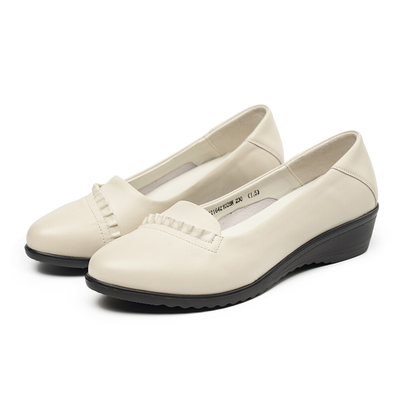 Туфли женские повседневные Women's Casual Shoes Women's Aokang, кремовый — фото 3