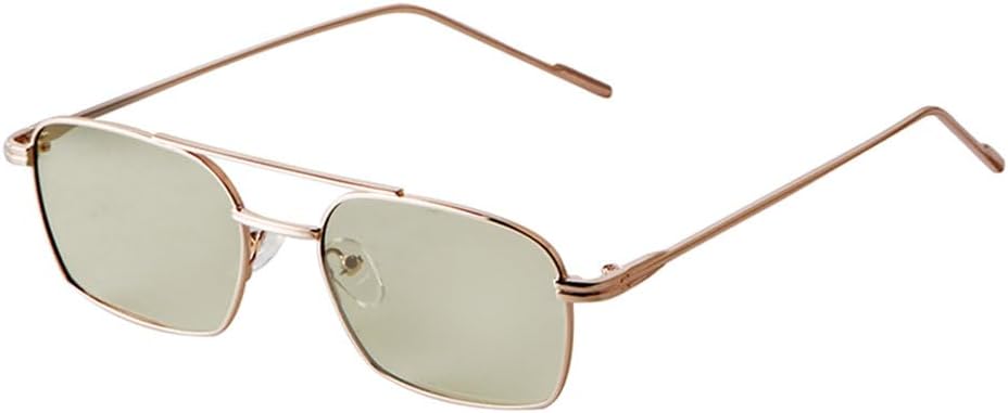 

Модные прямоугольные солнцезащитные очки для женщин в стиле ретро с металлическими линзами Ocean, мужские солнцезащитные очки с двойной перемычкой, защита от ультрафиолета UV400, SUN126 Generic, C6 Gold Yellow