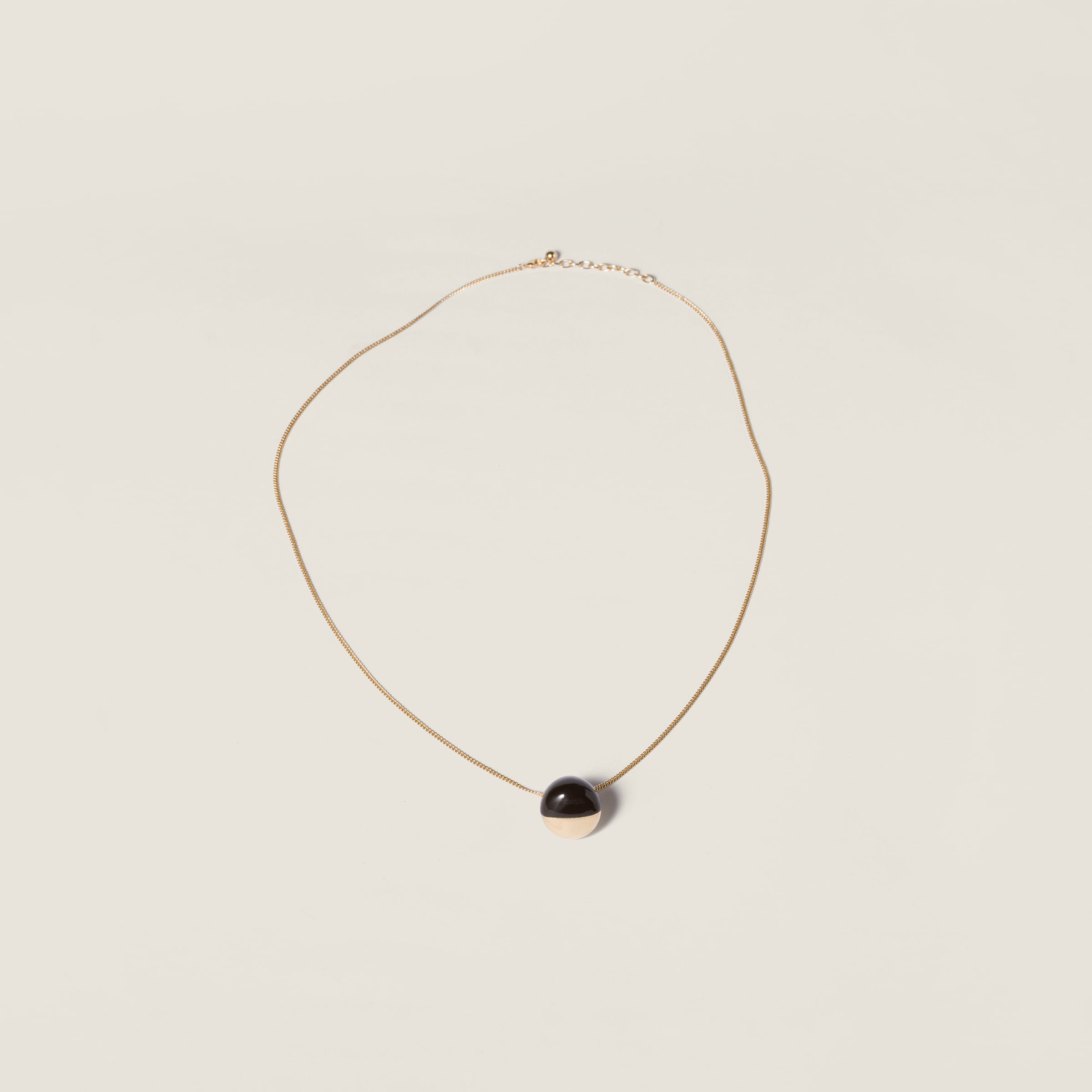 

Металлическое ожерелье MIU MIU, темно-коричневый