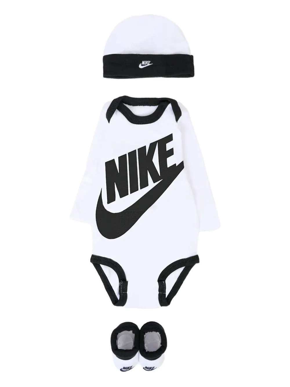 

Комплект для малышей с аппликацией логотипа Nike Kids, белый