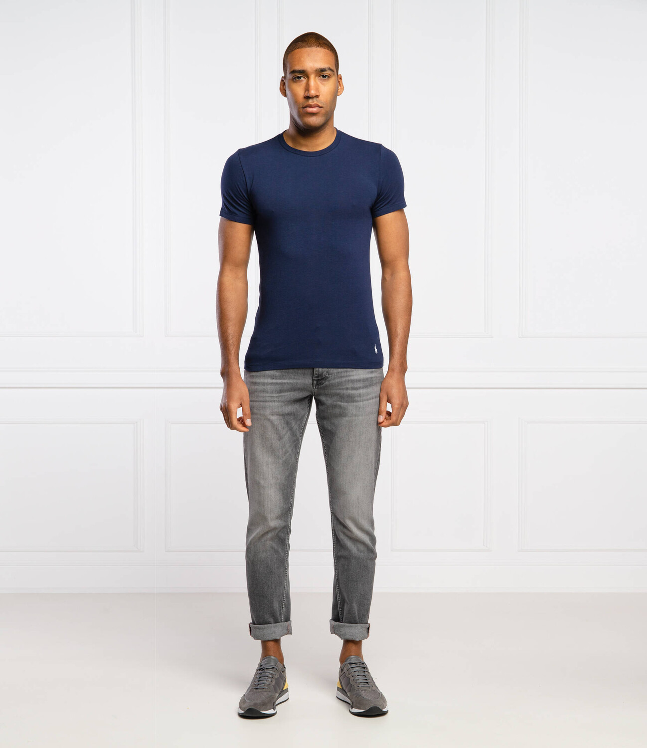 Футболка POLO RALPH LAUREN 2-pack slim fit, темно-синий — фото 3