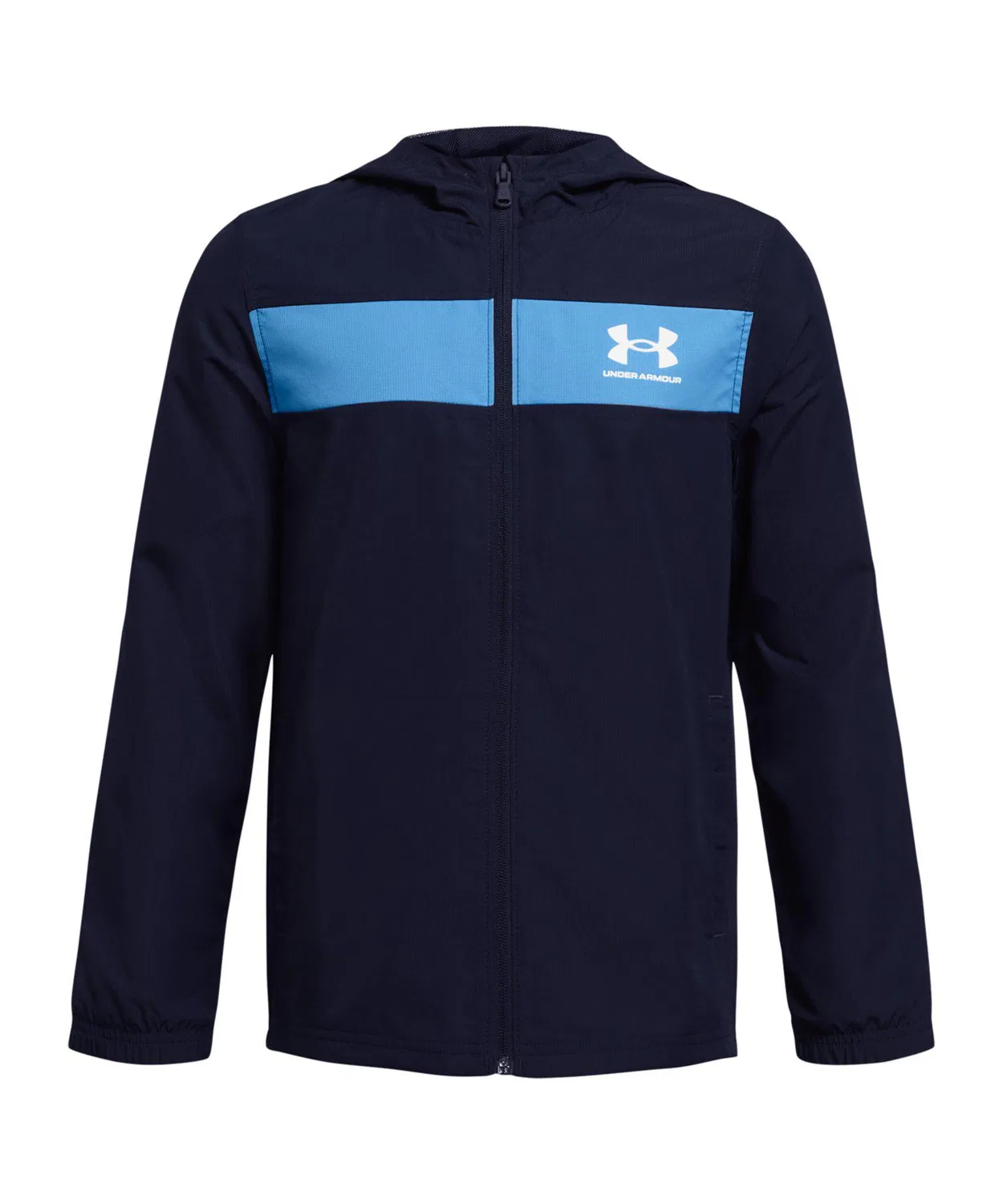 Ветровка спортивная UA Sports Style, полиэстер, тёмно-синяя, детская