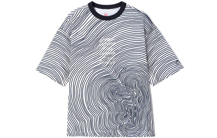 

LiNing Футболка мужская Sports Fashion Collection белый базовый черный принт по всей поверхности