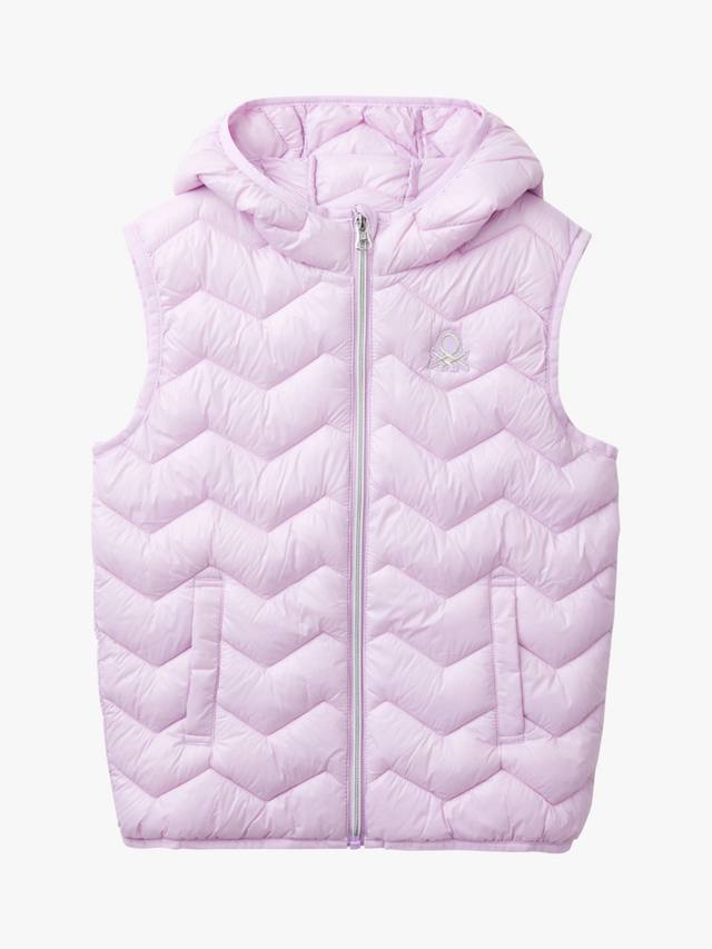 

Детский утепленный жилет с капюшоном Benetton, Lilac