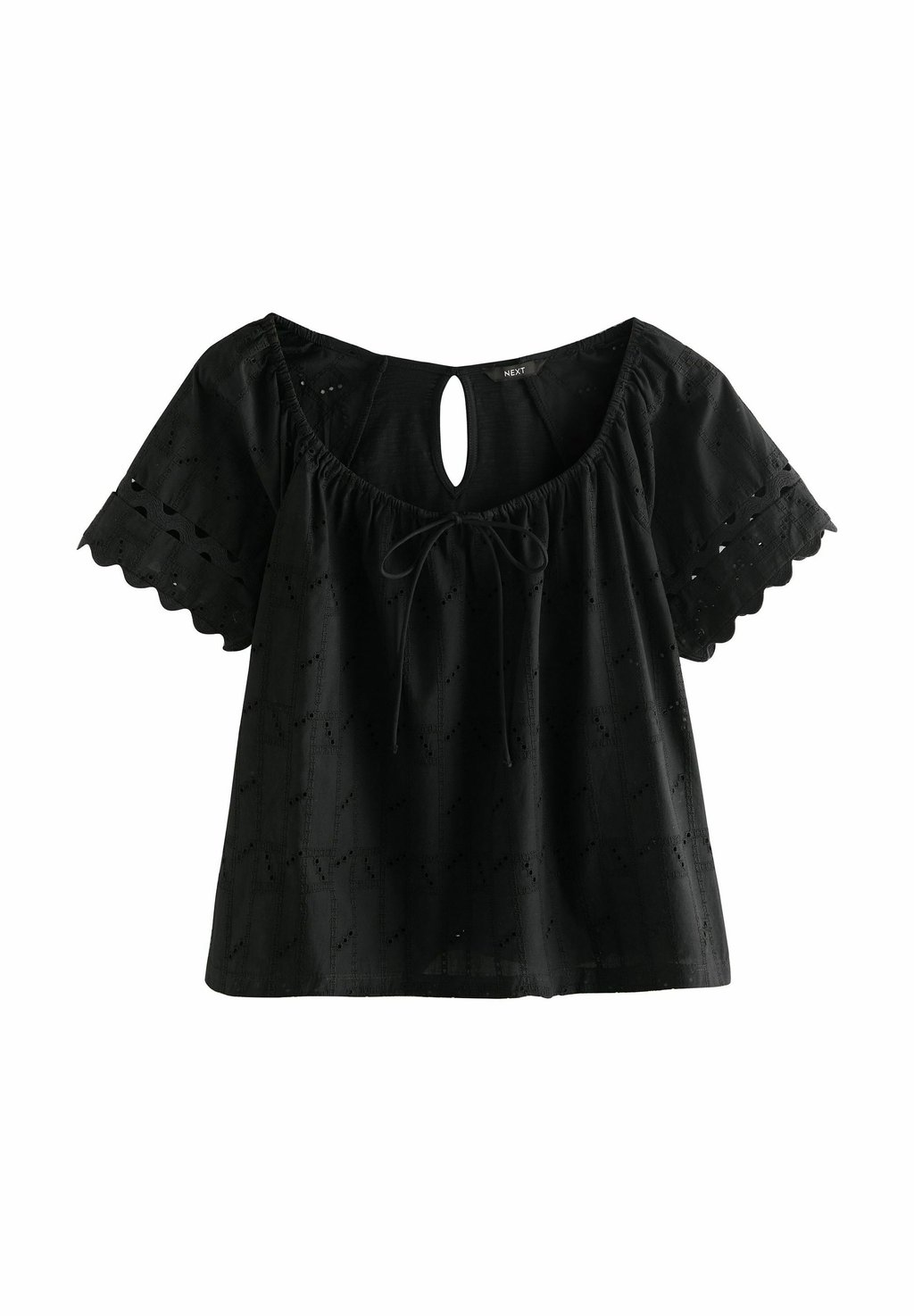

Блуза BRODERIE SHORT SLEEVE RIC RAC Next, черный