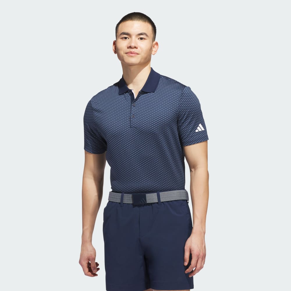 

Спортивная футболка Adidas Beyond Textured Polo Shirt, цвет Collegiate Navy/Preloved Ink