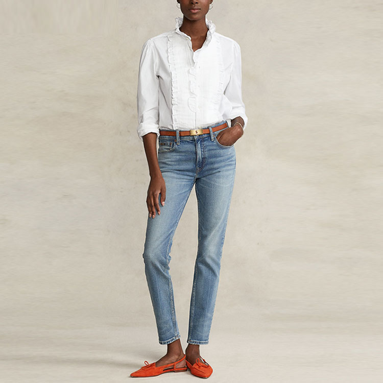 Polo Ralph Lauren Рубашка SS22 женская белая — фото 4