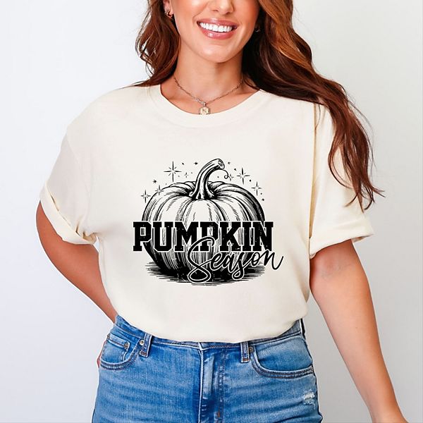 

Футболка с принтом Pumpkin season sparkles distressed Simply Sage Market, Ivory, Зеленый, Футболка с принтом Pumpkin season sparkles distressed Simply Sage Market, Ivory