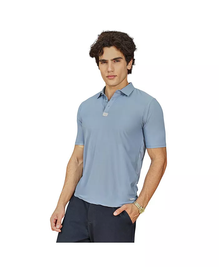 

Мужская голубая бесшовная поло-футболка Solid Campus Sutra, синий