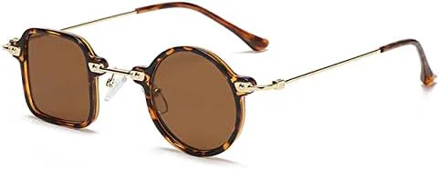 

Солнцезащитные очки для женщин, круглые солнцезащитные очки в стиле ретро, ​​солнцезащитные очки для мужчин с защитой от УФ-излучения UV400 MTZJH, Leoaprd Tea