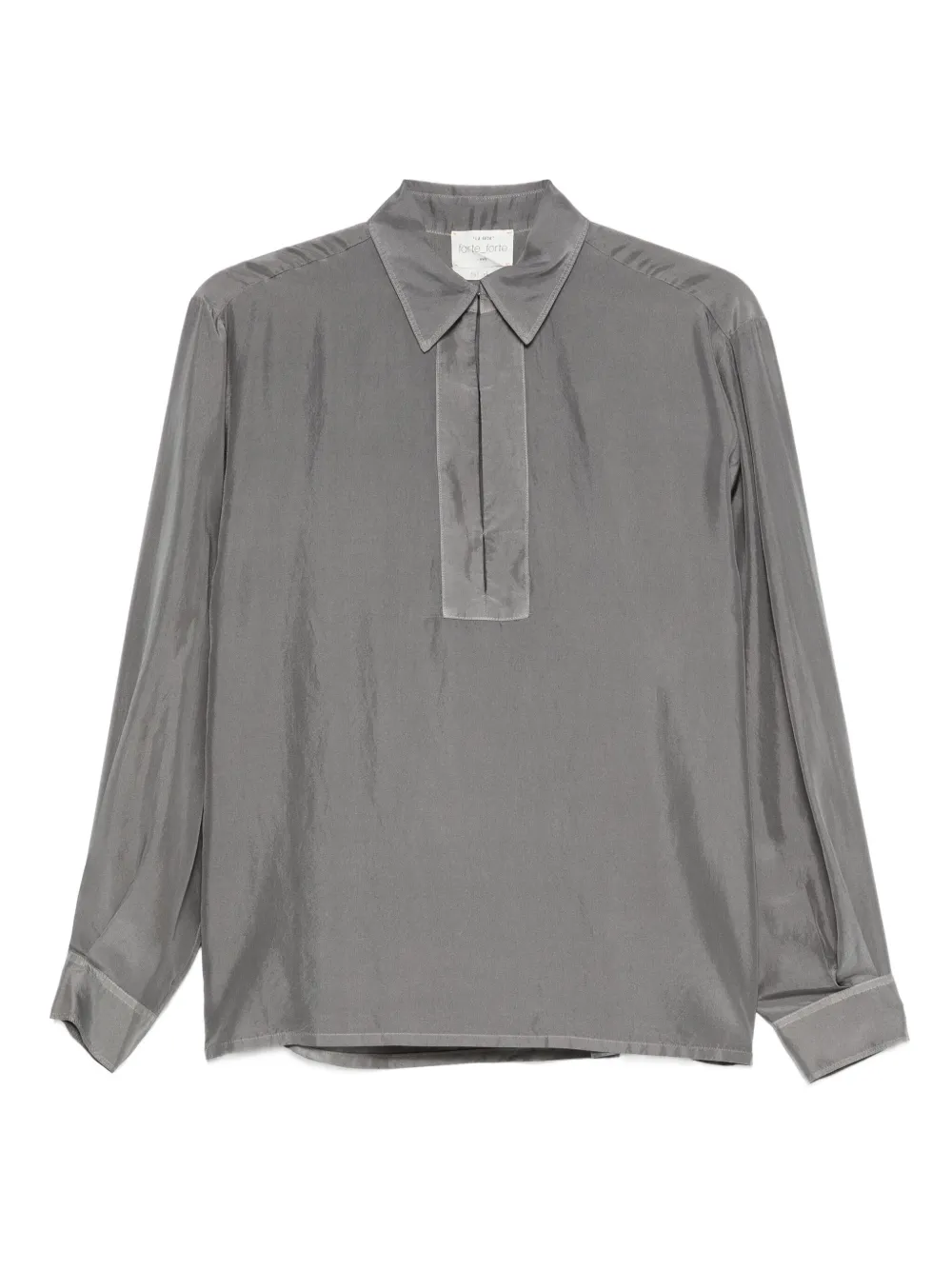 

Шелковая блузка Forte Forte, серый