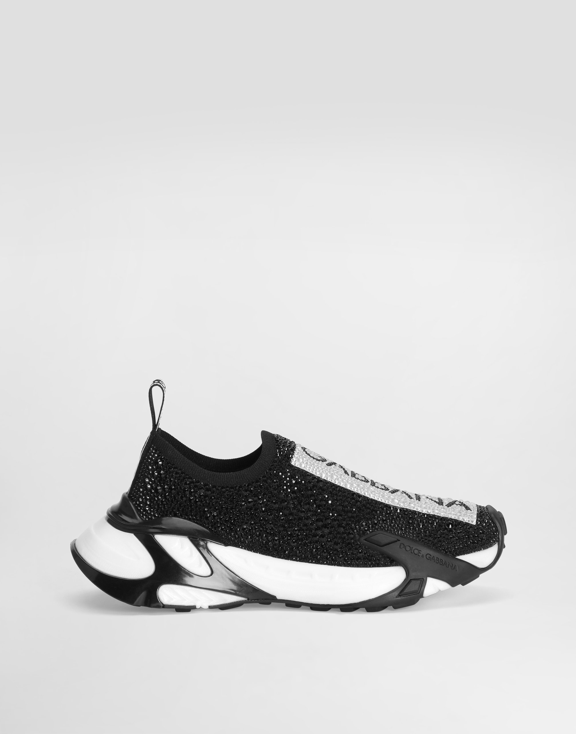 

Кроссовки fast с термостойкими стразами Dolce & Gabbana, черный