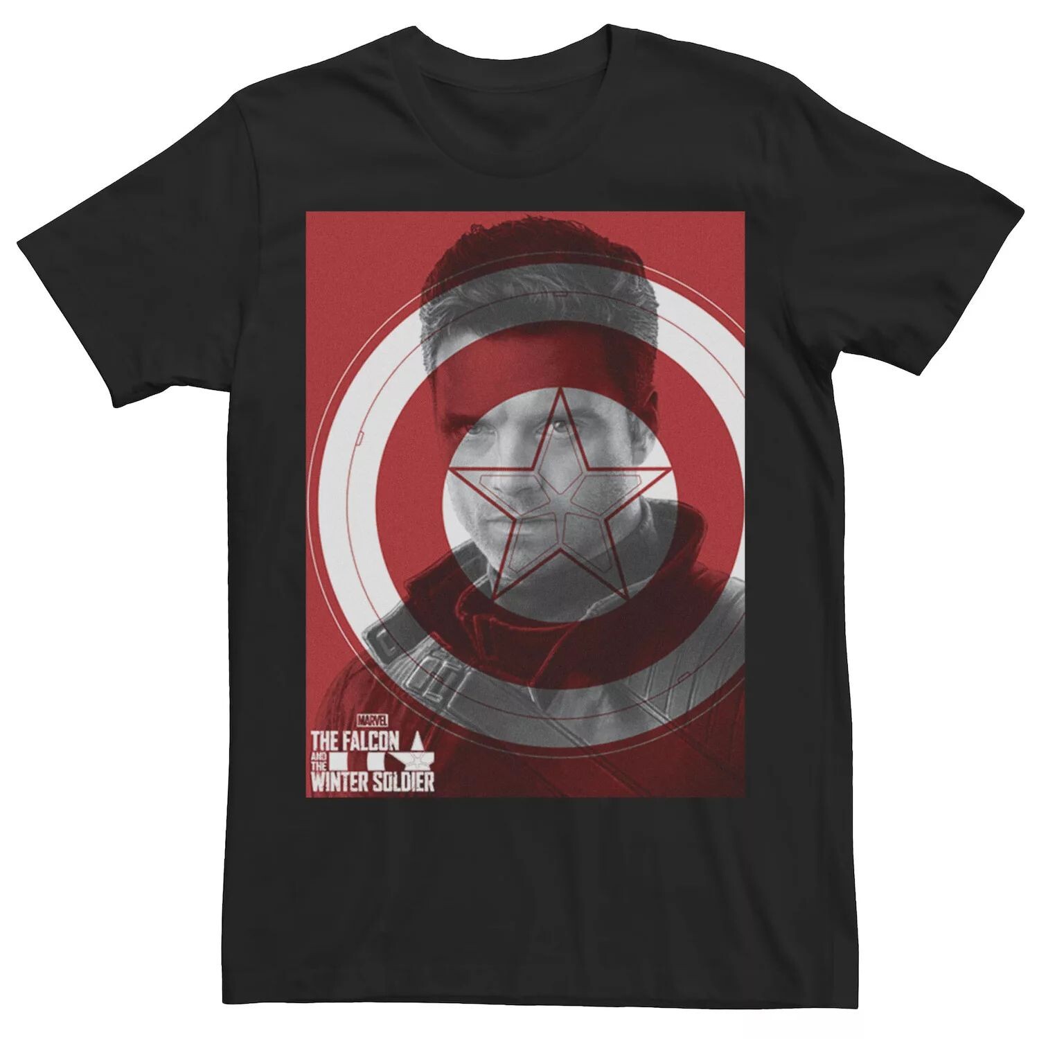 

Мужская футболка с плакатом «Сокол и Зимний солдат» Bucky Shield Licensed Character