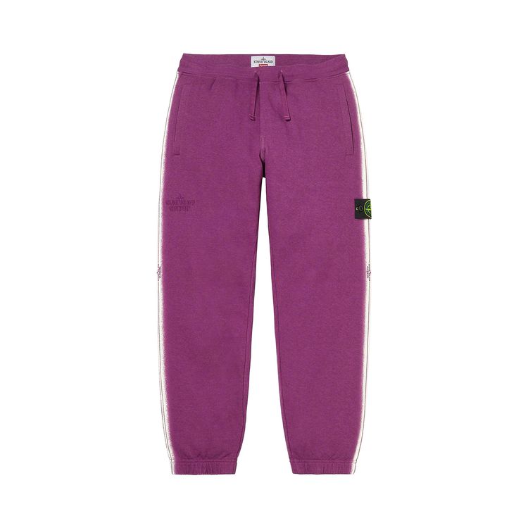 

Спортивные брюки Supreme x Stone Island Stripe Sweatpant Purple, фиолетовый