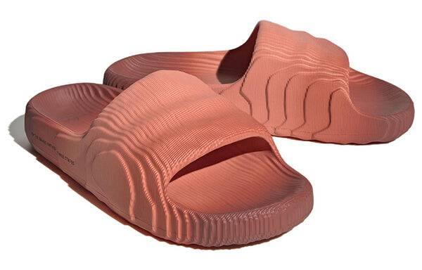 Тапочки originals adilette 22 slides 'wonder clay wild sepia core black' Adidas, мультиколор — фото 3